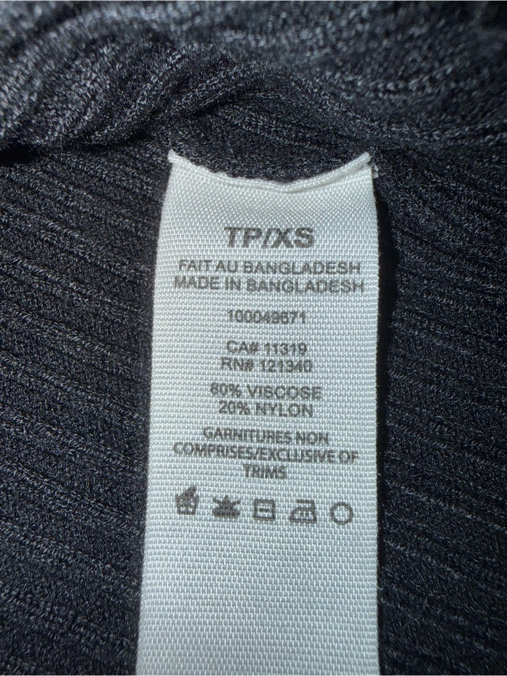 Garage Black Ribbed Knit Top - Picture 4 of 4